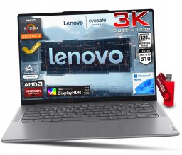 Laptop Lenovo Laptop Yoga Pro 7 Ryzen 7 16GB LPDDR5 2TB SSD 3K IPS 100% sRGB 120Hz
