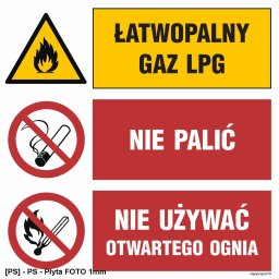 TD Systems Gaz łatwopalny LPG. Nie palić. Nie używać otwartego ognia. 1050x1050