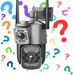 PODWÓJNA KAMERA WIFI IP SMART OBROTOWA 4MPX 2K APLIKACJA 2 OBIEKTYWY AUDIO