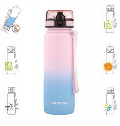Meteor Bidon sportowy 800 ml różowy/niebieski
