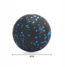 Piłka do masażu 8 cm czarno - niebieska one size