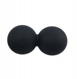 Podwójna piłka do masażu lacrosse czarna one size