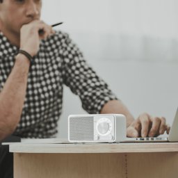 Radio Sangean WR-7 (Genuine Mini) Matt white