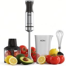 Blender Solac BLENDER RĘCZNY WIELOFUNKCYJNY MIKSER STALOWE OSTRZA 1500W