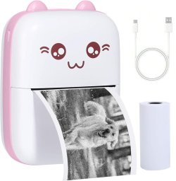 Mini drukarka termiczna bezprzewodowa przenośna drukuś do zdjęć notatek