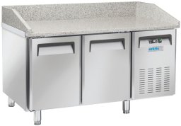 ARKTIC Stół chłodniczy do pizzy z granitowym blatem rantem 2-drzwiowy 128 l 210 W