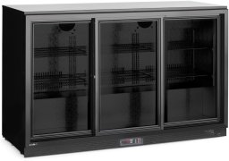 Lodówka chłodziarka barowa z 3 drzwiami suwanymi LED 308 l 160 W 135x52x87 cm Lodówka chłodziarka barowa z 3 drzwiami suwanymi LED 308 l 160 W 135x52x87 cm