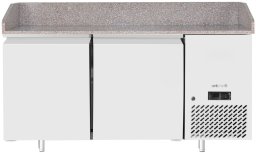 ARKTIC Stół chłodniczy do pizzy z granitowym blatem rantem 2-drzwiowy 250 l 250 W 151x80x88 cm