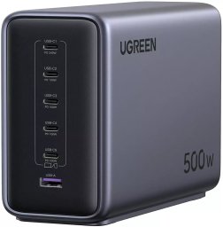 Ładowarka Ugreen Nexode X759, 500W, 6 portów GaN (szara)