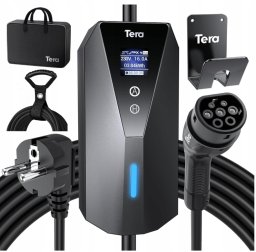 Tera EV Ładowarka samochodowa Typ 2 kabel 7m 3,68 kW 16 A Schuko