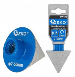 Geko Frez diamentowy stożkowy 2-50mm M14 (50)