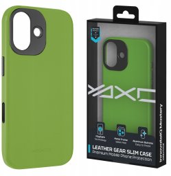 Yaxo Etui na telefon Leather Gear Slim Case MagSafe iPhone 17 Tropic Green