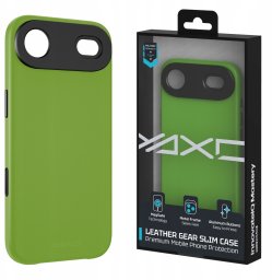 Yaxo Etui na telefon Leather Gear Slim Case MagSafe iPhone 17 Air Tropic Green