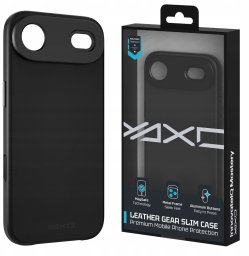 Yaxo Etui na telefon Leather Gear Slim Case MagSafe iPhone 17 Air Dusty Black