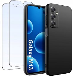 ZESTAW Etui do Samsung M13 Matowe Silikon Slim + 2 SZTUKI SZKŁO