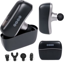 Masażer Uderzeniowy Kompaktowy Podróżny ZENT MiniPulse  Perkusyjny, Bezszczotkowy, 10 Poziomów, 4 Głowice, USB-C, 235 g