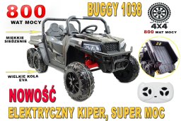 Super-Toys BUGGY 6 KOŁOWY DLA 2 DZIECI, elektryczna wywrotka, miękkie koła, miękkie siedzenie 800 WAT/XB1038