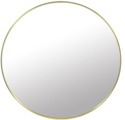Leobert Lustro okrągłe 70 cm złoty metalowy ramy nowoczesny ścienny