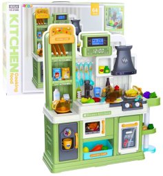 LeanToys Kuchnia Dla Dzieci Obieg wody Zmiana koloru żywności para zielona 64 el.