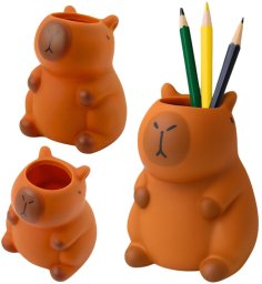 Lean Pojemnik Na Długopisy Kapibara Figurka Organizer Brązowa 10 x7 cm