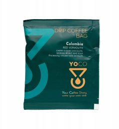 Kawa mielona YoCo Drip Bag Coffee Colombia Red Vermouth 20x12g