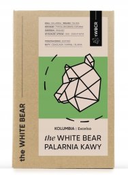 Kawa ziarnista The White Bear Kawa ziarnista Kolumbia Excelso 1kg