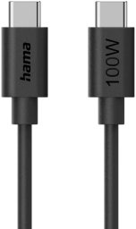 Kabel USB Hama KABEL USB-C - USB-C 100W 1,2M, CZARNY
