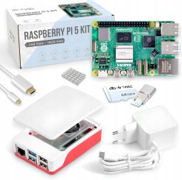 Raspberry Pi 5 zestaw startowy 4 GB RAM edycja 64 GB zasilacz 27W