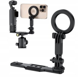 JJC Uchwyt Płytka Szyna Mocowanie do DJI Osmo Pocket 3 + Telefon MagSafe na 1/4 / HG-CS1