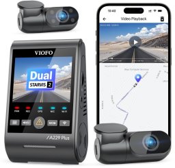 Wideorejestrator VIOFO A229 PLUS 3CH 2K + 1080p WiFi, GPS