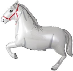 Balon foliowy 61cm Koń w galopie biały