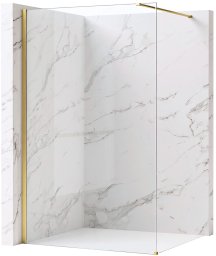 Rea Kabina prysznicowa Walk-In Flexi Transparent / Brush Gold 110