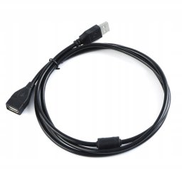 Kabel USB Interlook USB-A - USB-A 1.5 m Czarny (5903726620222)