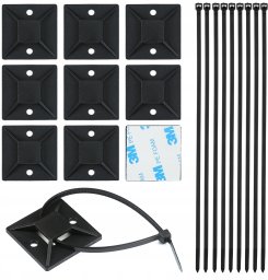 ORGANIZER DO KABLI UCHWYT 10 SZT TRYTYTKI KLEJ 3M