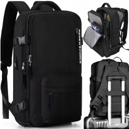 Pellucci Torba podróżna Renew Force Z przegrodą na laptopa, pasuje do Wizz Air i Ryanair XL