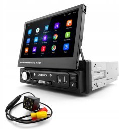 Radio Samochodowe 1DIN 7" GPS Android 2/32 GB Wysuwany Ekran Kamera WiFi