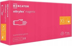 Mercator Medical Rękawice Nitrylowe 100 szt. 6-XS Nitrylex Magenta