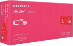 Mercator Medical Rękawice Nitrylowe 100 szt. 9-L Nitrylex Magenta
