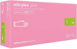 Mercator Medical Rękawice Nitrylowe 100 szt. 7-S Nitrylex Pink