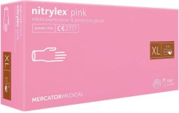 Mercator Medical Rękawice Nitrylowe 100 szt. 10-XL Nitrylex Pink