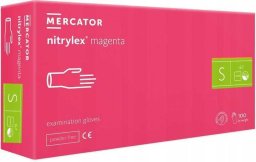 Mercator Medical Rękawice Nitrylowe 100 szt. 7-S Nitrylex Magenta