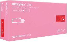 Mercator Medical Rękawice Nitrylowe 100 szt. 9-L Nitrylex Pink