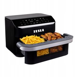 Frytkownica beztłuszczowa Tesla AirCook FlexiZone Q570 XXL Dualna frytkownica beztłuszczowa 10l