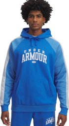 Under Armour Bluza męska Rival Fleece Colorblock Hoodie niebieska 6003958 402 XL