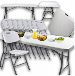 Hitbaits STÓŁ Cateringowy 180CM 8 krzesła KANZA