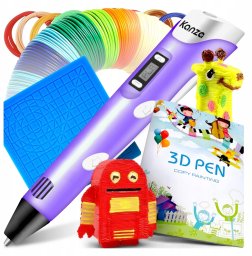 ZESTAW FIOLETOWY DŁUGOPIS 3D 310M KANZA