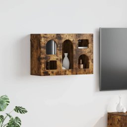 vidaXL Wisząca szafka z półką z wędzonego dębu 60 x 20 x 40 cm