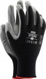 Reis Rękawice robocze / czarno-szare / Rozmiar: 8 - M / RTEPO_BS8 - 12 szt.