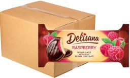 Delisana Ciastka z galaretką malinową 135g x 28 sztuk