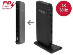 Stacja/replikator Delock 87746 stacja dokująca Przewodowa Czarny